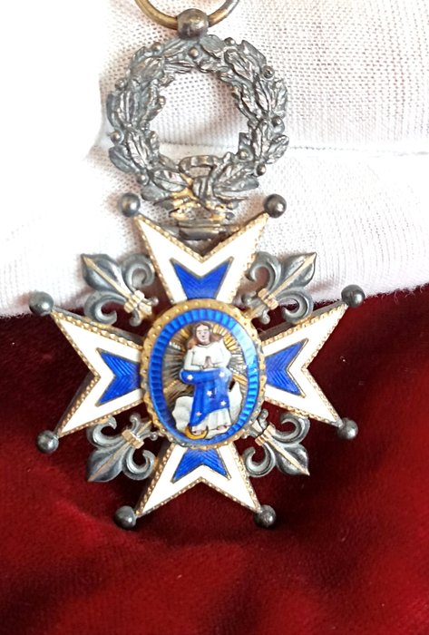 西班牙 - 奖章 - Knight’s Cross of the Order of Carlos III. Alfonso XII period.