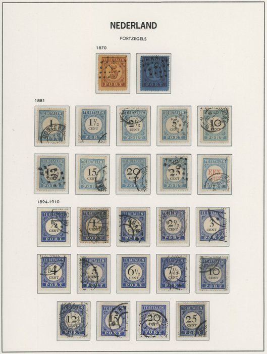 Pays-Bas 1870/1993 - Collection avancée de timbres-poste, de service et de poste aérienne