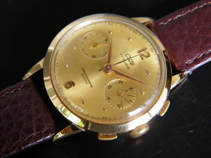 CLUB - Chronograph -  18Kt Solid Gold - Miehet - 1950-1959