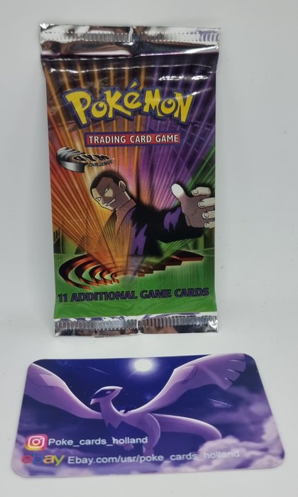 Wizards of The Coast - 1 Booster pack - Pokemon 21.4 Grams Gym Challenge Booster Pack Factory Sealed Giovanni Artwork Mint Condition From