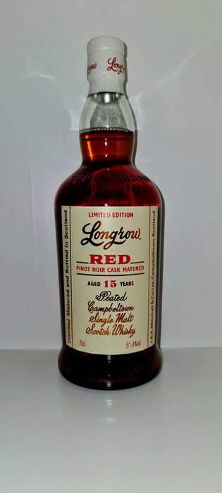 Longrow 15 years old - Red - Pinot Noir Cask Matured - Original bottling  - b. 2022  - 70厘升