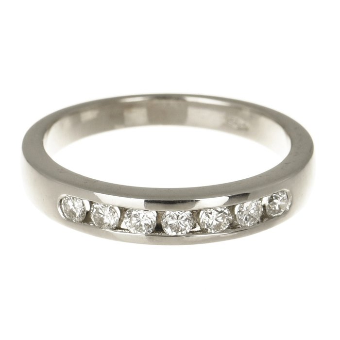 Gyűrű - 18 kt. Fehér arany -  0.21 tw. Gyémánt  (Természetes) 