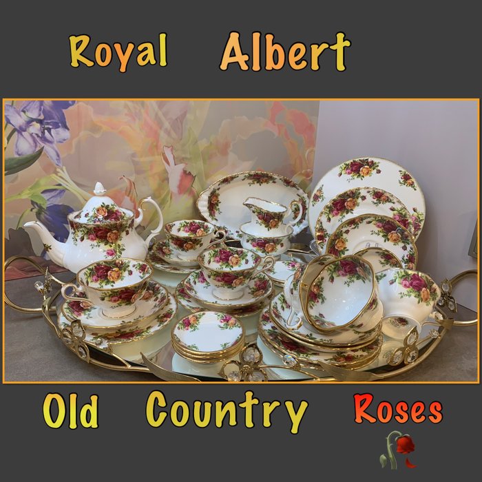 Royal Albert - 整套茶具 (29) - Old country Roses - 瓷器