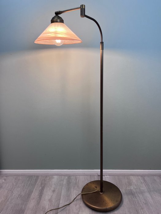 Steinhouwer - Staande lamp - Klassieke messing vloerlamp
