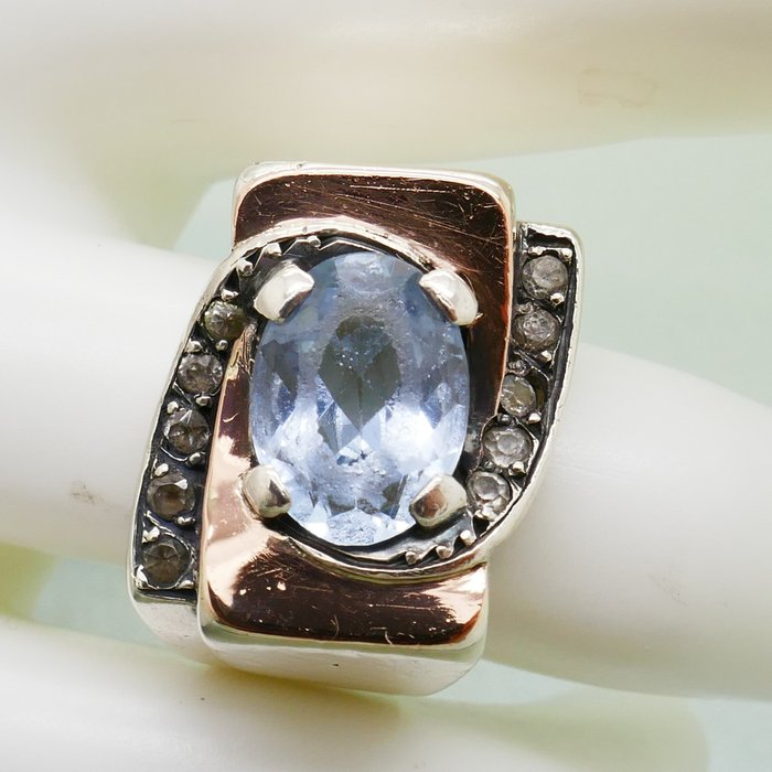Utan reservationspris - 50's - Spinel Ring - Silver 