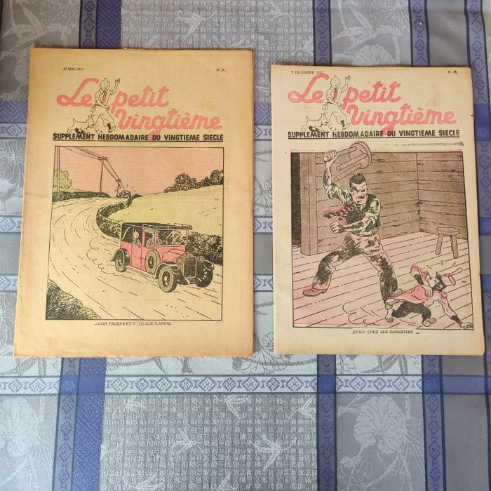 Le Petit Vingtième 21 et 49 - Tintin - L'île noire - (1937)