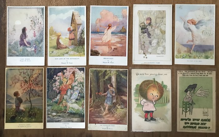 幻想, 童話故事、藝術家簽名、兒童等 - 明信片 (100) - 1900-1900