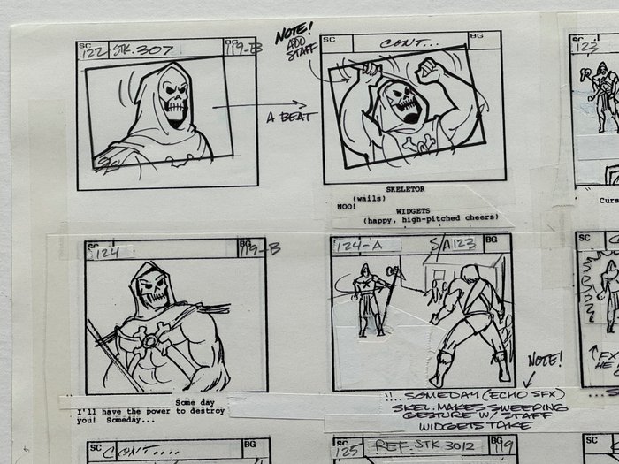 MOTU Guión gráfico - He-Man - He-Man Production - 1983
