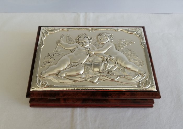 Jewellery box - Box set - .925 silver, Wood