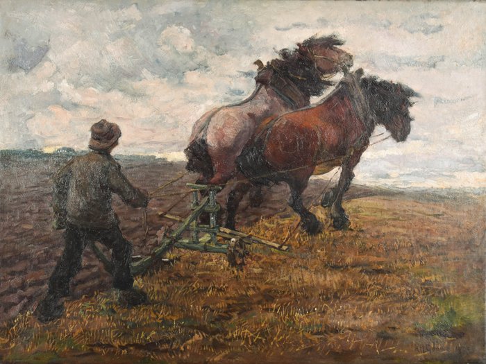 Adriaan Herman Gouwe (1875-1965) - The Ploughman
