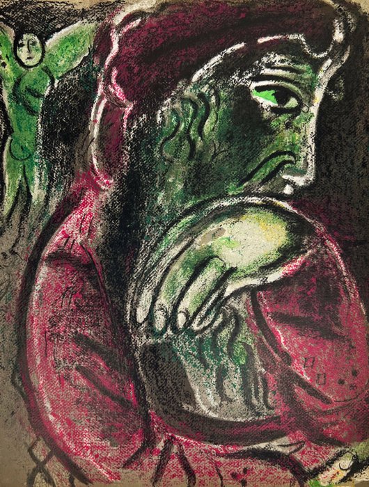 Marc Chagall (1887-1985) - Job in Despair