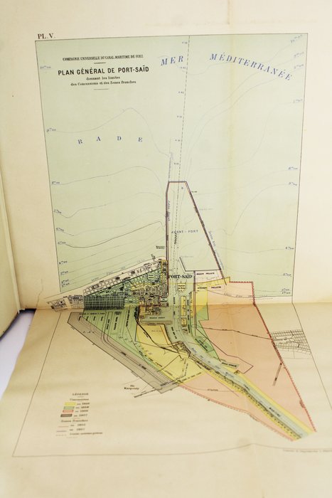 Compagnie financière de Suez - Recueil Chronologique Et Annoté Des Actes [...] Canal Maritime De Suez. Atlas - 1854-1910
