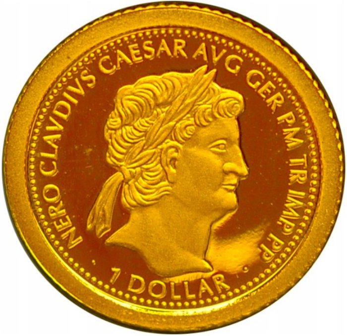 Fidzi. 1 Dollar 2011 "Caesar Nero" (.999) Proof