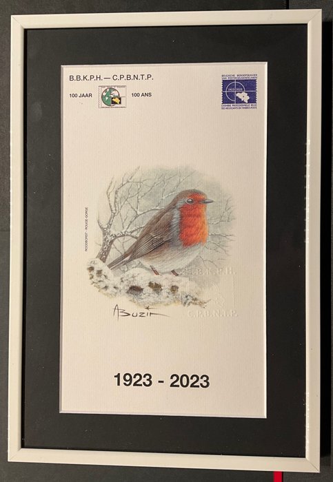 Belgio 2023 - Luxury Card Robin - In occasione dei 100 anni della Camera Professionale Belga - LX