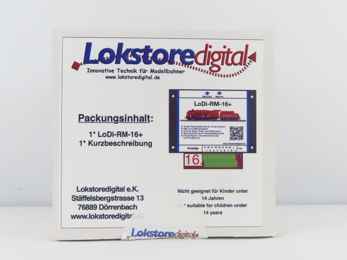 Lokstore Digital H0 - LoDi-RM-16+ - Digitális vezérlőegység (1) - S88.2 vagy s88 buszon való használatra kifejlesztett visszacsatoló modul.