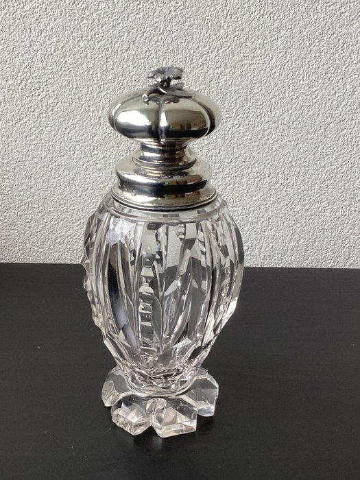 Flachmann - .925 Silber, Antike Teeflasche