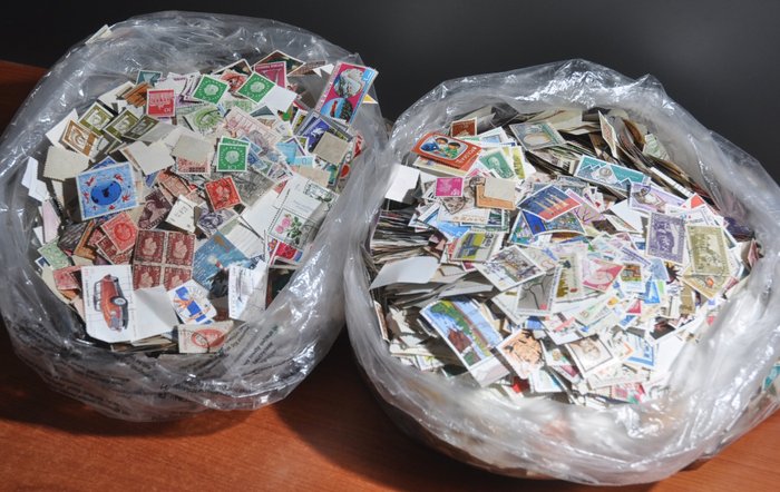 世界  - 1000張無紙袋裝郵票，選擇相當多