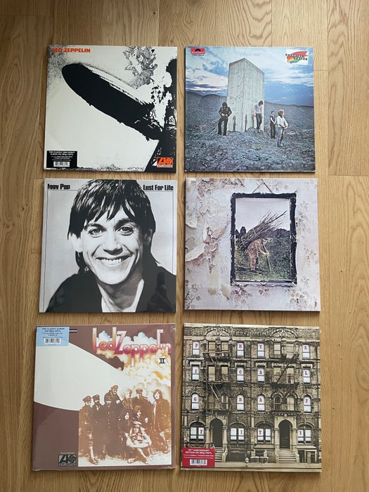 Iggy Pop, Who, Led Zeppelin - Diverse Künstler - 6 albums - 5x remasters - Vinylschallplatte - 1979
