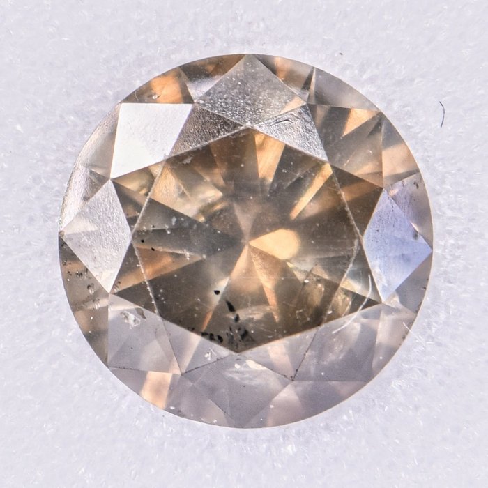 1 pcs Diamant - 2.05 ct - Rond - Natural Fancy Yellowish Gray - I1 Excellent/VG/VG   **No Reserve Price**