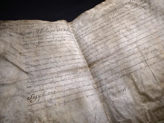 Louis-Philippe d’Orléans [Philippe Égalité] - Document signée [Adressé à Antoine David Aubery] - 1772