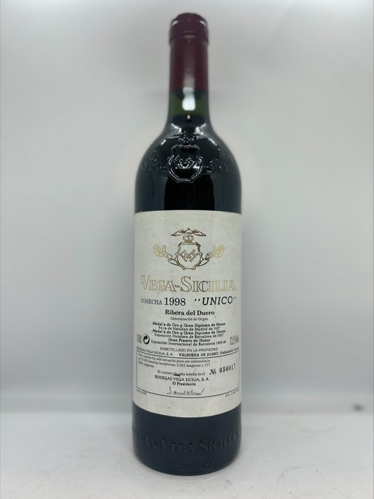 1998 Vega Sicilia, Único - Ribera del Duero Gran Reserva - 1 SticlÄƒ (0.75L)