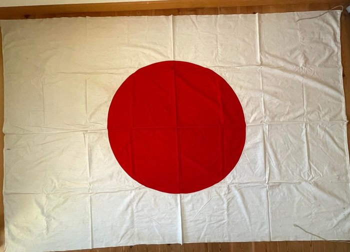 日本 - 旗帜 - Vintage National Big Flag Hinomaru 日の丸 ,World War II, Military