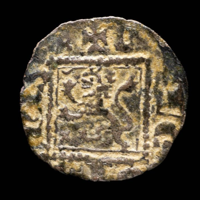 Regatul Castiliei. Alfonso XI (1312-1350). Noven Ceca de Burgos (BAU 483.6)  (Fără preț de rezervă)