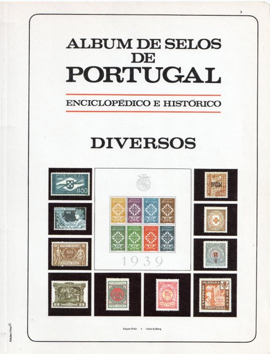 Portugali 1889/1974 - Kokoelma 2. osan Postipaketteja, Punainen Risti, Maantieteellinen seura jne. paperiarkeille