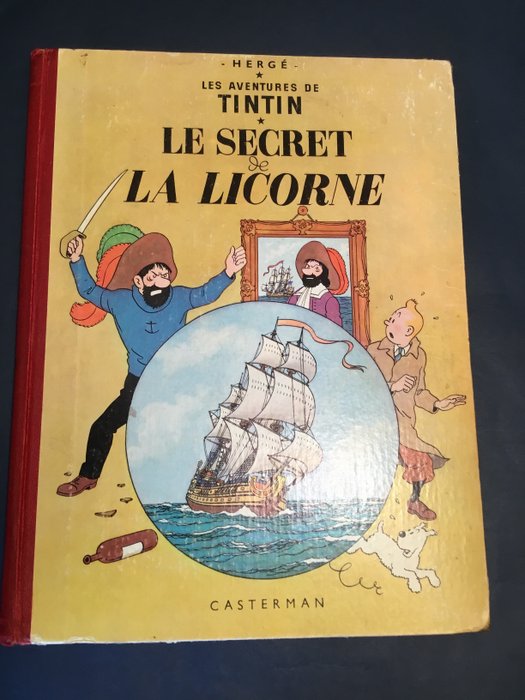 Tintin T11 - Le secret de la Licorne (B19 française) - C - 1 Album - Reproduksjon/1956