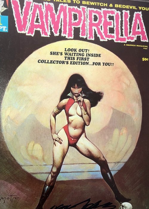 Vampirella #1 - origin & 1st appearance - signed by Neal Adams - 1 Signed graded comic - 1969 - CGC 8