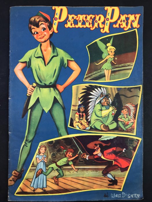 Peter Pan - Album Figurine Lampo - 1 Comic - Første udgave - 1953