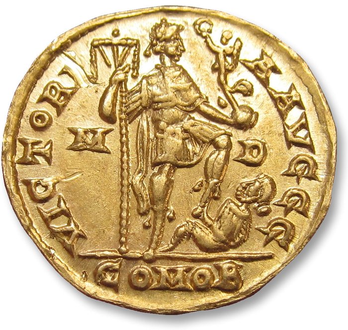Império Romano. Arcádio (383-408 d.C.). Solidus Mediolanum (Milan) mint 395-423 A.D.