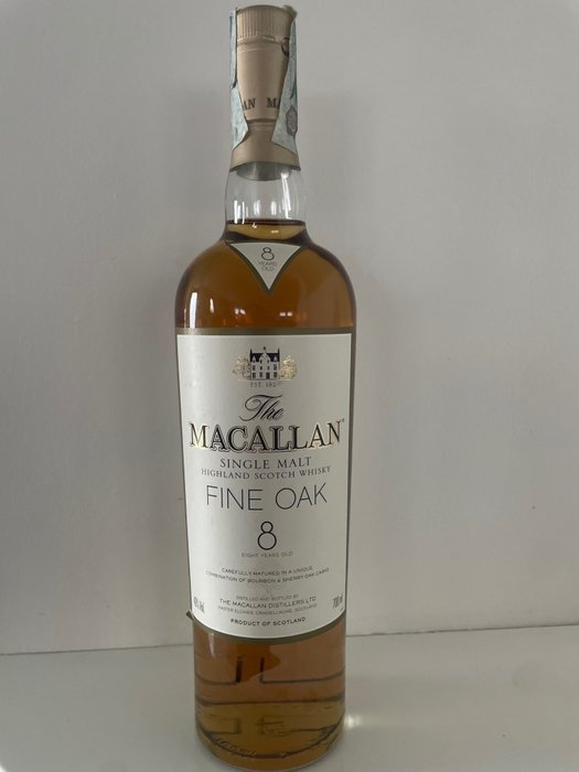 Macallan 8 years old - Fine Oak - Original bottling  - b. anii 2000 - 700 ml