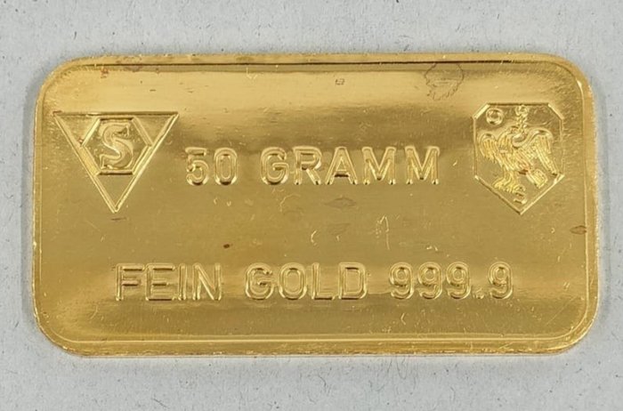 Schweiz. 50 gram goudbaar - Schweizerischer Bankverein - Schöne Edelmetaal