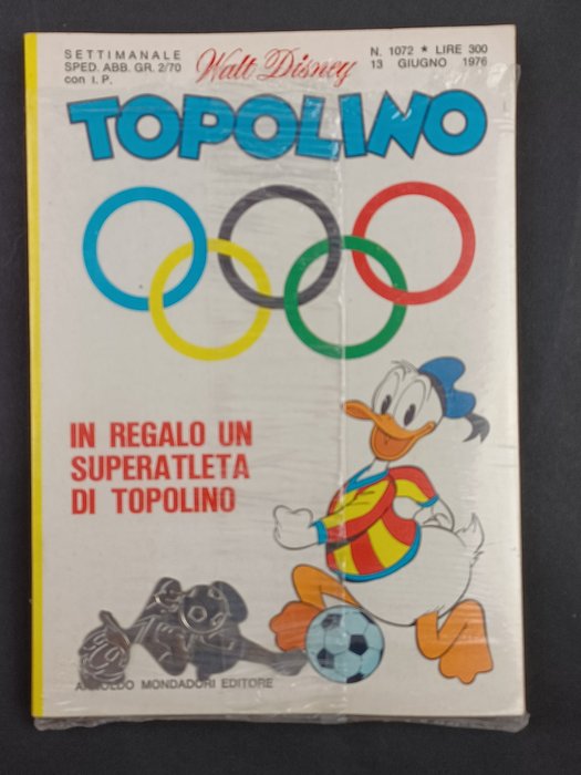 Topolino Libretto n. 1072 - Con Paperino Calciatore Super Alteta in Blister Edicole - 1 Comic - Erstausgabe - 1976
