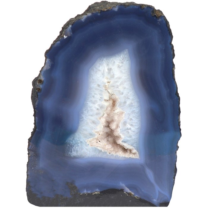 No Reserve - AAA Quality - Blue Agate - 23x16x14 cm - Geode- 3 kg