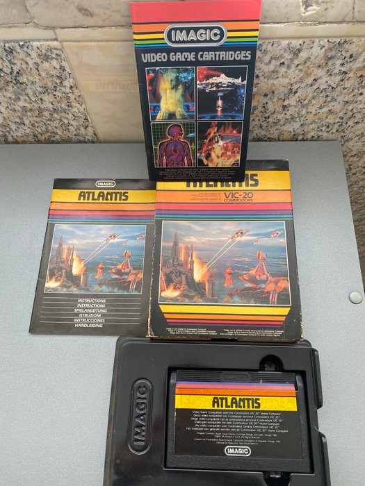 Commodore - VIC 20 - Imagic - Atlantis - Videojogo (1) - Na caixa original