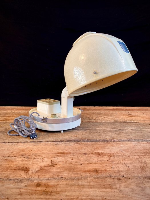 Ventilador eléctrico - Señora secadora 1960 - Plástico, casco de pelo de los años 60