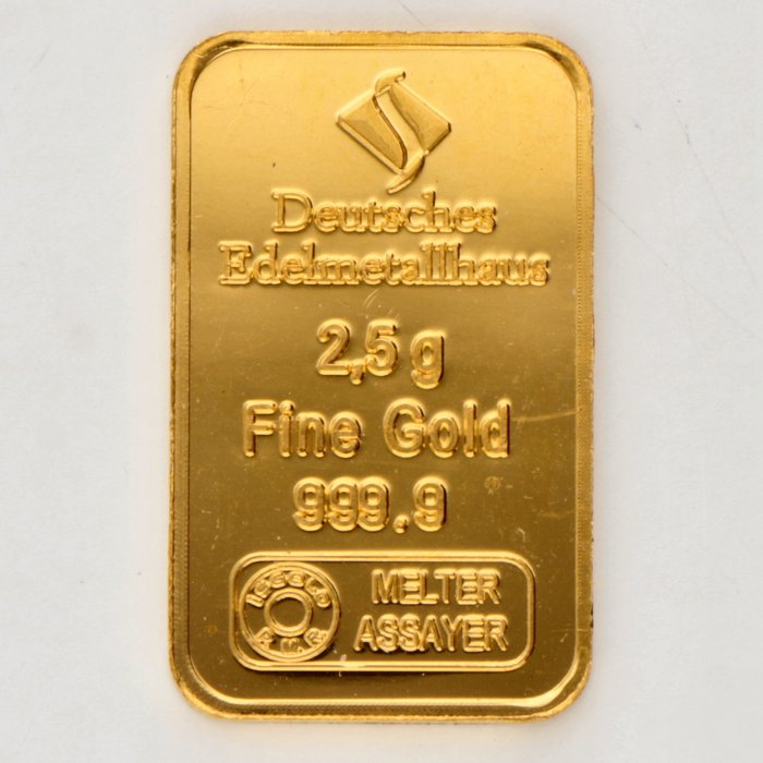 2,5 gramas - Ouro .999 - Deutsches Edelmetallhaus