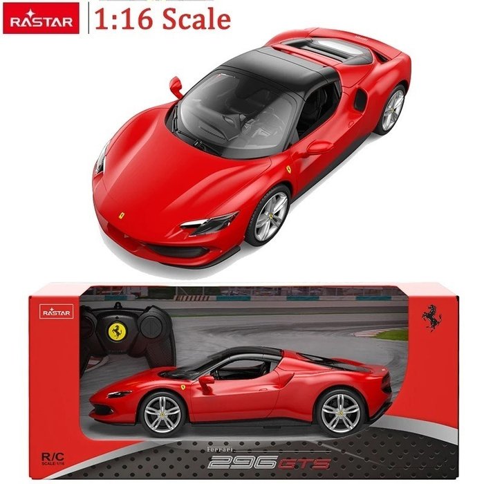 Rastar 1:16 - 1 - Sedan-pienoismalli - Ferrari 296 GTS - Radio ohjattava