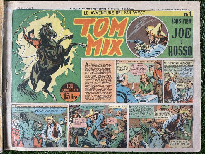 Tom Mix/Tom Bill nn 1/89 cpl + I serie nn 1/20 cpl - Serie complete/ rilegate - 1 Album - Első kiadás - 1947/1949