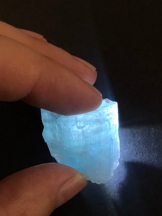 Aquamarin Fantastisk 82 karats brasiliansk original akvamarinkristall. Naturligt, 100% från de speciellt- 16.4 g