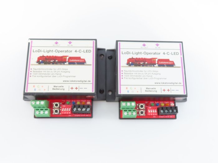 Lokstore Digital H0 - LoDi Light Operator 4-C LED - Digital kontrollenhet (1) - 2x Romlyskontroller dekoder