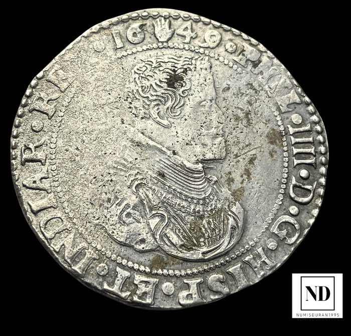 Ισπανική Ολλανδία. Felipe IV (1621-1665). Patagón 1649 - Amberes