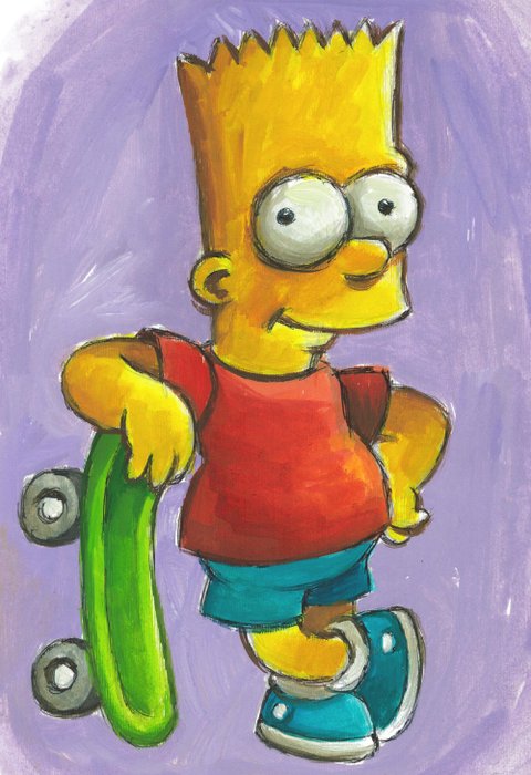 Joan Vizcarra - The Simpsons:Bart Simpson - Original Painting