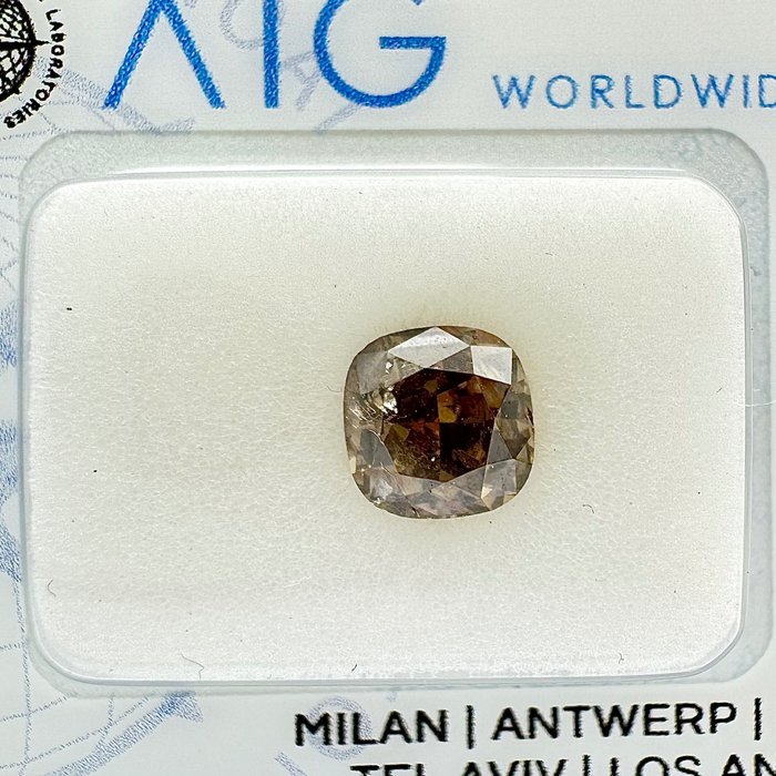 1 pcs Diamant - 1.50 ct - Kudd - fancy yellowish brown - SI3, No Reserve Price!