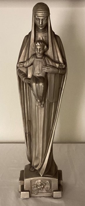 Jean Carli - Statuie, Onze-Lieve-Vrouw - 45 cm - Ghips - 1930