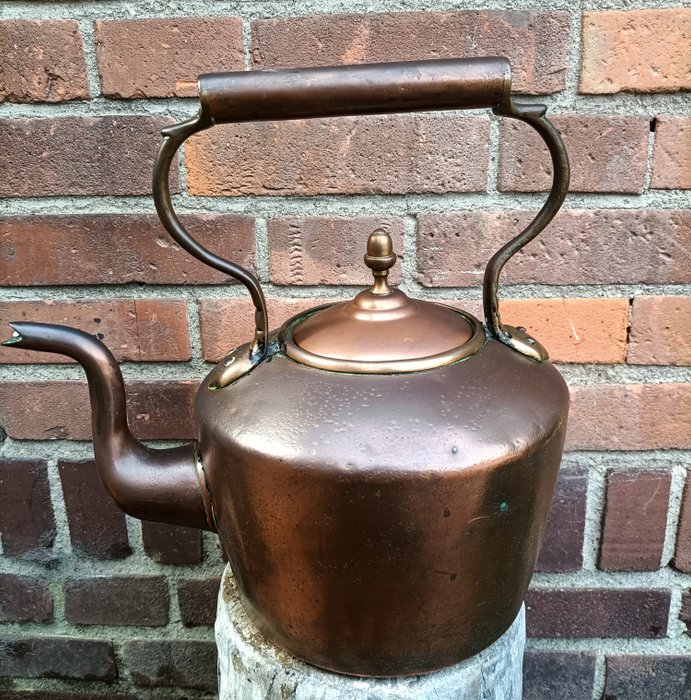 Nederlandse antieke ketel - Water kettle - Copper