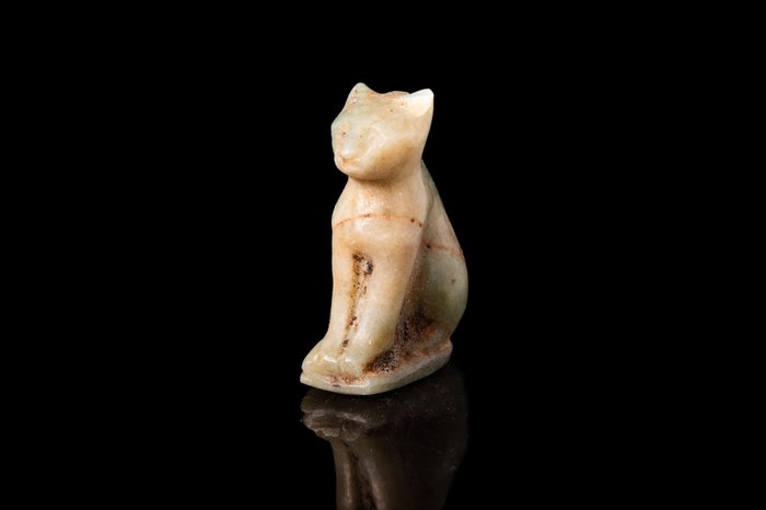 Ancient Egyptian Stone Cat Amulet