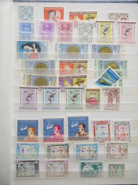 Mundo  - Dos quais América do Sul, coleção de selos
